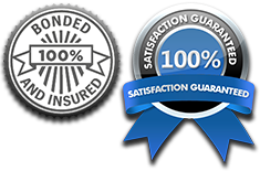 bonded and insured and satisfaction guaranteed badge